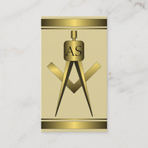 Cartão de visita da arquitetura Dourada Compass