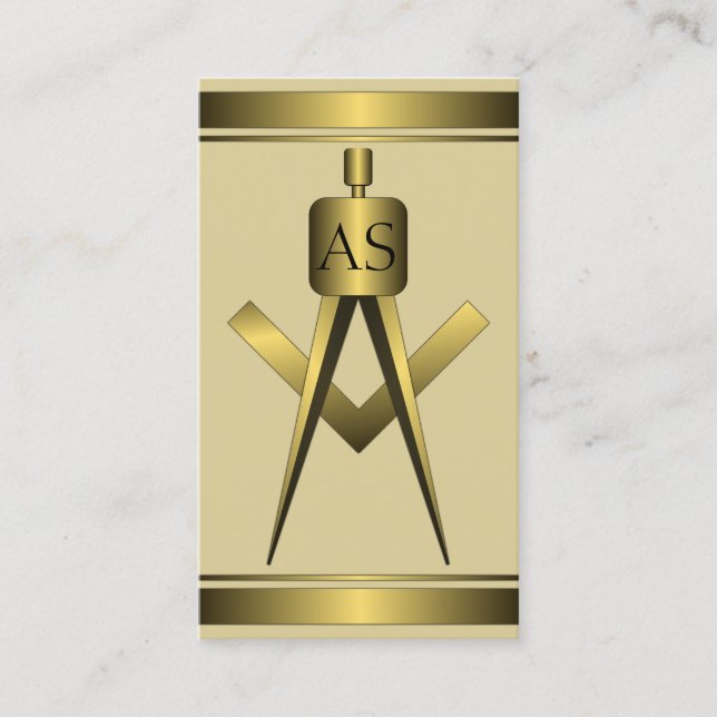 Cartão de visita da arquitetura Dourada Compass (Frente)