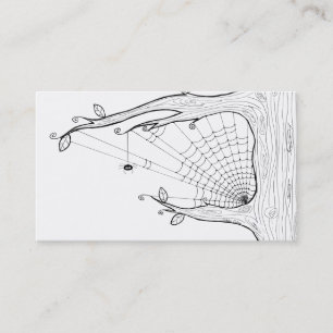 Cartão de visita da árvore da aranha