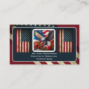 Cartão de Visita da Bandeira Americana Patriótica