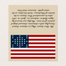 Cartão de visita da bandeira de Sumter do forte -