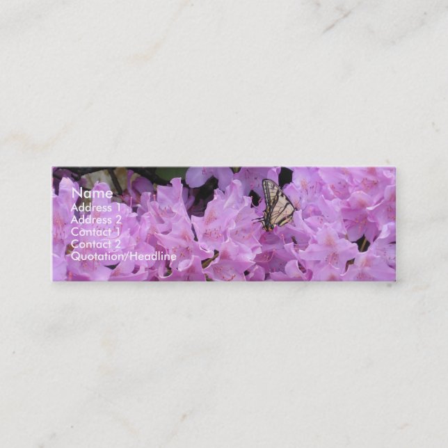 Cartão de visita da borboleta (Frente)