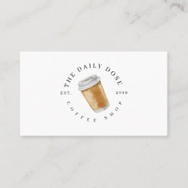 Cartão de visita da cafetaria da ilustração do