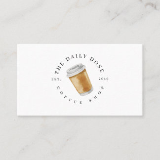 Cartão de visita da cafetaria da ilustração do