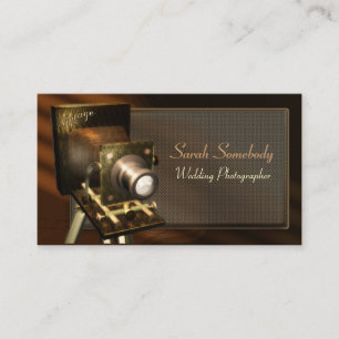 Cartão de visita da câmera do vintage