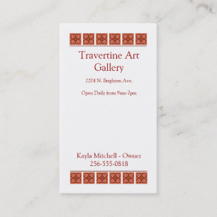 Cartão de visita da canela