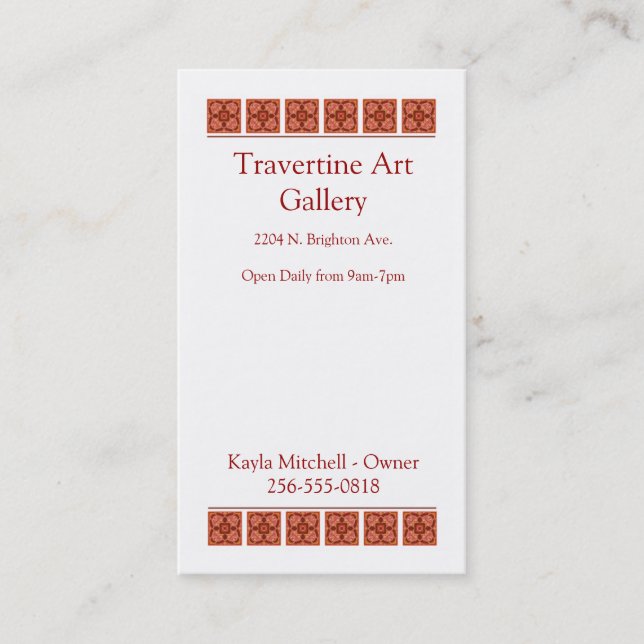 Cartão de visita da canela (Frente)