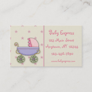 Cartão de visita da carruagem de bebê