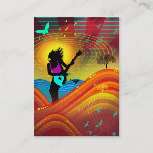 Cartão De Visita Da "cartão carnudo da rocha luz do sol" (Frente)