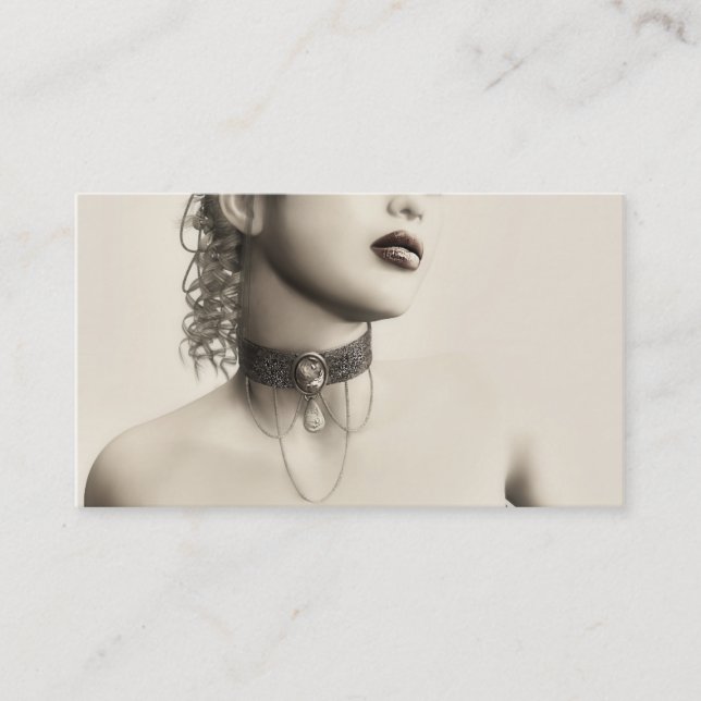 Cartão de visita da colar do vintage (Frente)