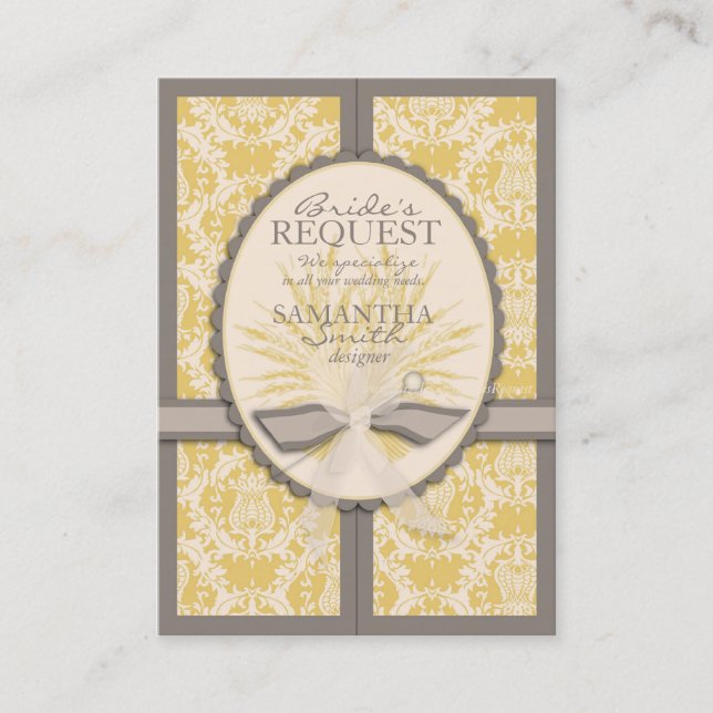 Cartão de visita da colheita do verão (Frente)