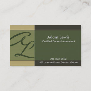 Cartão de visita da contabilidade - monograma