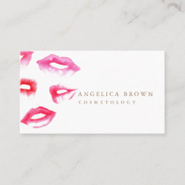 Cartão de visita da cosmetologia do batom da