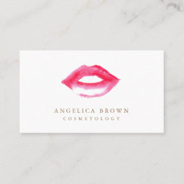 Cartão de visita da cosmetologia do batom da
