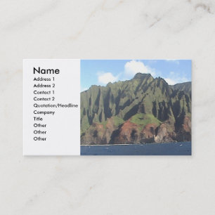 Cartão de visita da costa de Napali