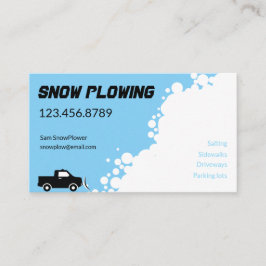Cartão de visita da empresa do arado de neve