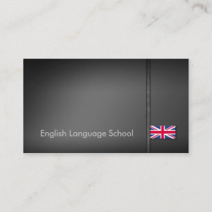 Cartão de visita da escola de língua inglesa
