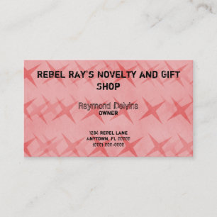 Cartão de visita da estrela do Grunge, vermelho