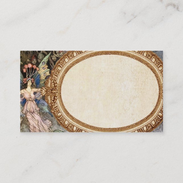 Cartão de visita da fada da fantasia (Frente)