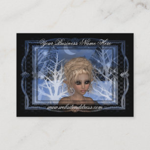 Cartão de visita da fantasia do duende do inverno