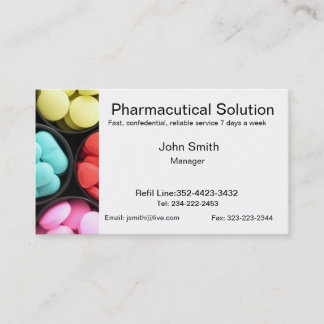 Cartão de visita da farmácia