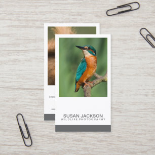 Cartão de visita da fotografia de duas imagens