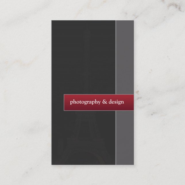 Cartão de visita da fotografia & do design (Frente)