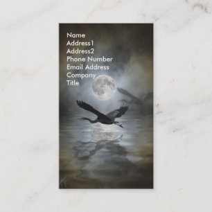 Cartão de visita da garça-real de grande azul