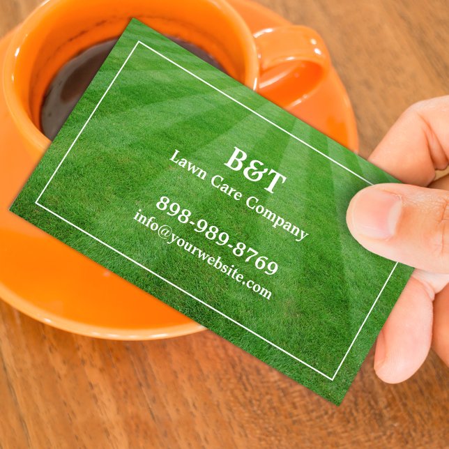 Cartão de visita da grama do campo do cuidado do (Criador carregado)