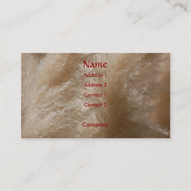 Cartão de visita da grama selvagem (Frente)