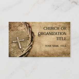 Cartão de visita da Igreja/Organização Envelhecida