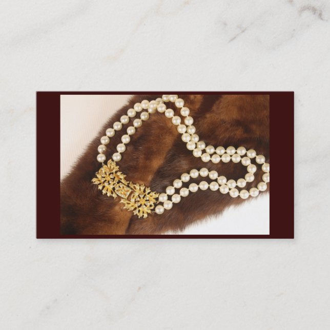 Cartão de visita da jóia do vintage (Frente)