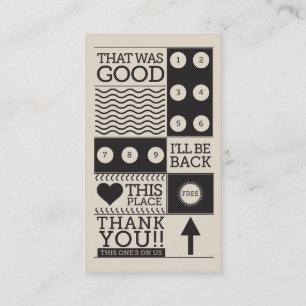 Cartão de visita da lealdade do cliente da