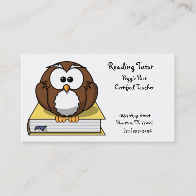 Cartão de visita da leitura (Frente)