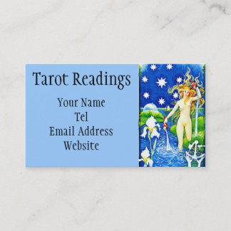 Cartão de visita da leitura de Tarot da estrela