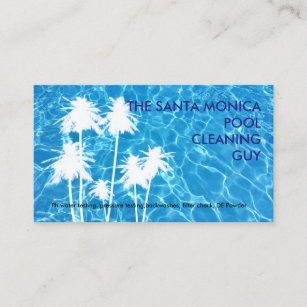 Cartão de visita da limpeza da piscina de Santa