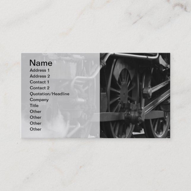 Cartão de visita da locomotiva do comboio com moto (Frente)