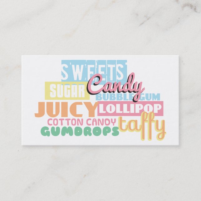 Cartão de visita da loja de doces (Frente)