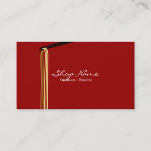 Cartão de visita da loja do macarronete