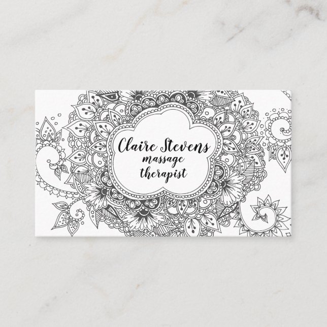 Cartão de visita da mandala (Frente)