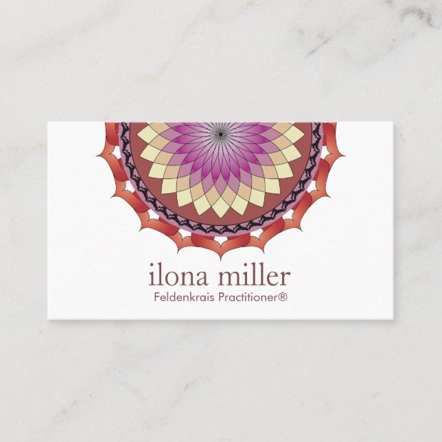 Cartão de visita | da mandala do movimento que (Frente)