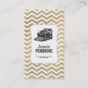 Cartão de visita da máquina de escrever - folha do
