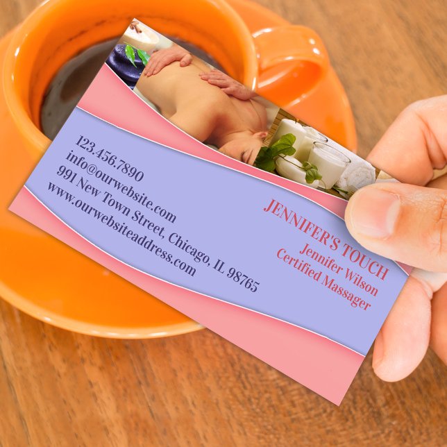 Cartão de visita da massagem dos termas (Criador carregado)