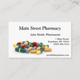 Cartão de visita da medicamentação