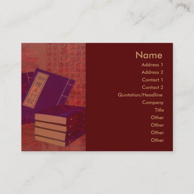 Cartão de visita da medicina chinesa (Frente)