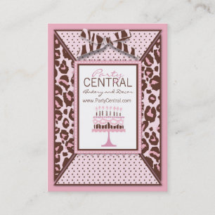 Cartão de visita da menina da chita