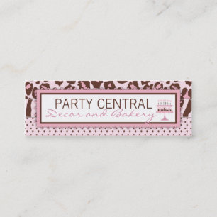 Cartão de visita da menina da chita