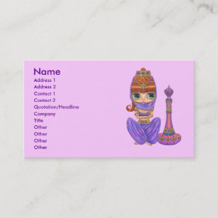 Cartão de visita da menina dos génios do dançar