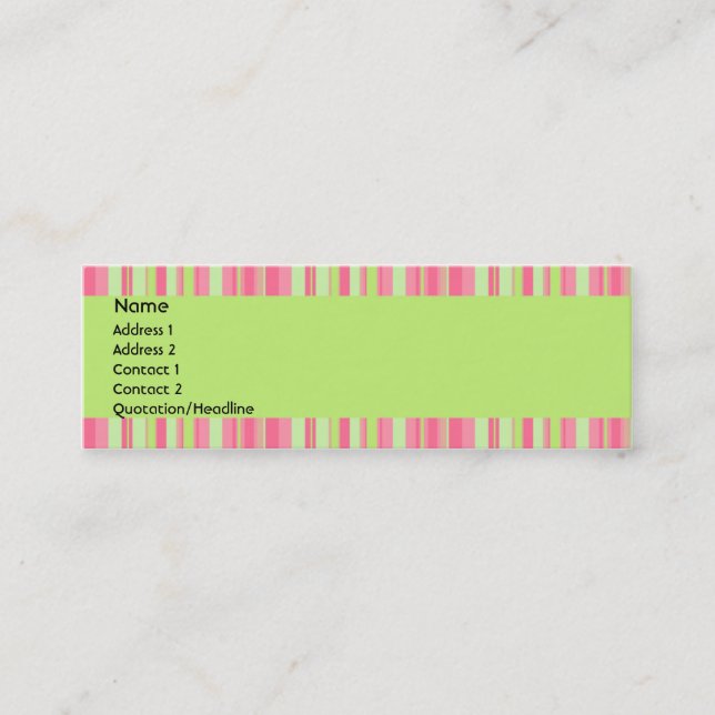 Cartão de visita da morango & do quivi (Frente)