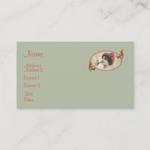 Cartão de visita da mulher do Victorian